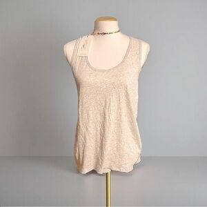 Dylan Grey tank top with floral crochet round neck Dylan Medium NWT